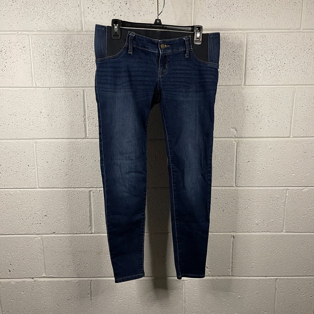 Isabel Maternity Dark Wash Inset Panel Skinny Jeggings Size 2/26R